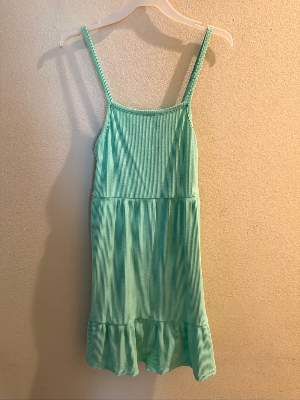 Old Navy Girls Mint Ribbed Tank One-Piece Dress Size 10/12
